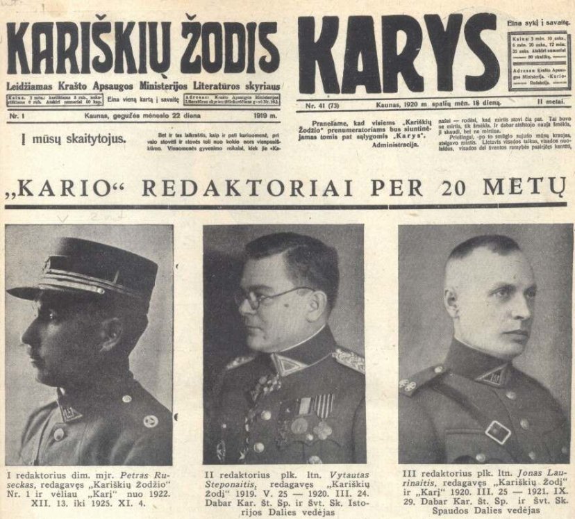 Žurnalas „Karys” mini 90-ies metų sukaktį