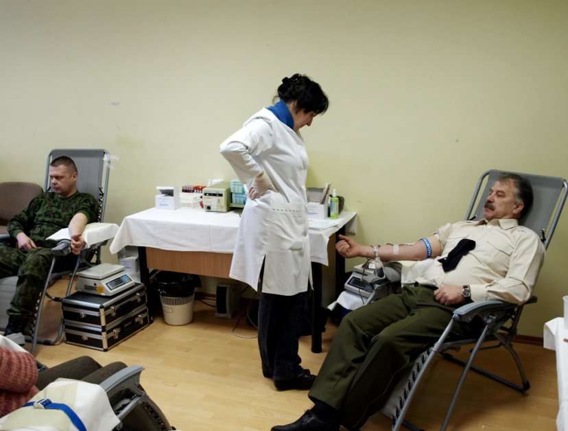 Generolo Adolfo Ramanausko kovinio rengimo centre surengta Kraujo donorų diena