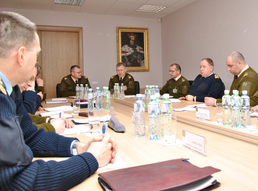 Lietuvos kariuomenės vadas gen. mjr. A. Pocius susitiko su kariuomenės pajėgų ir valdybų vadovybe
