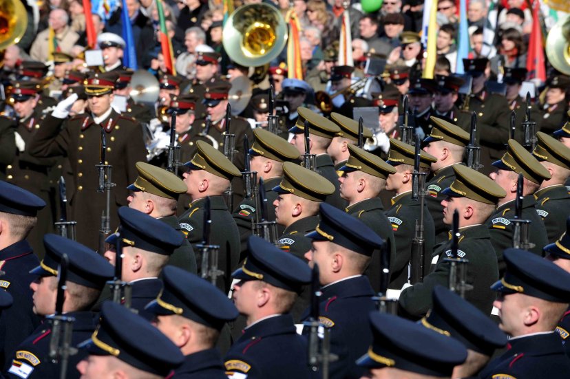 Lietuvos kariuomenės daliniai dalyvavo Lietuvos Nepriklausomybės atkūrimo dvidešimtmečio minėjimo...