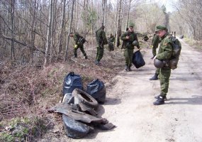 Krašto apsaugos savanorių pajėgų Žemaičių apygardos 3-oje rinktinėje balandis – švaros mėnuo - 6