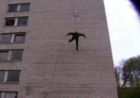 Algirdo bataliono Žvalgų būrys mokėsi nusileidimo ir kopimo su virve technikos - 5