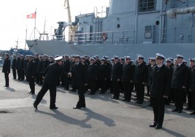 Karo laivų flotilėje inauguruotas naujasis Lietuvos karinių jūrų pajėgų vadas - 1