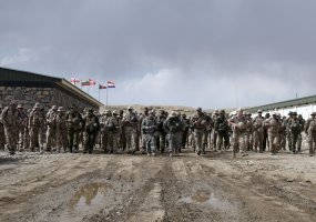 Military and civilian personnel of Lithuanian-led Chaghcharan PRT joined DANCON march - 1