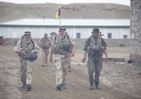 Military and civilian personnel of Lithuanian-led Chaghcharan PRT joined DANCON march - 2
