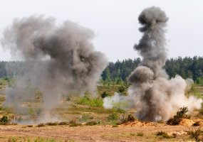 ES kovinės grupės vadas brg. gen. S. Wojciechowskis Pabradės poligone stebėjo Lietuvos karių... - 2