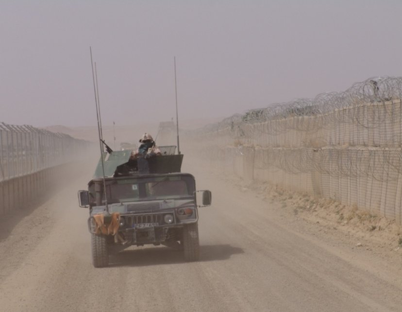 An identified explosive device detonated near Ghor peacekeepers' vehicle, Afghanistan 