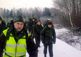 Vaidoto bataliono kariai atliko 10 km žygį Gaižiūnų poligone - 1