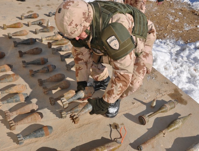Security Forces of Ghor Province gave over to soldiers of PRT huge amount of explosives and...