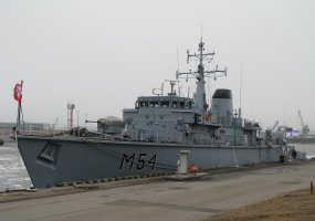 The second mine hunter and sweeper purchased from the United Kingdom moored in Klaipėda  - 1