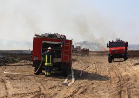 Puskarininkių mokyklos Kazlų Rūdos poligone - priešgaisrinės gelbėjimo pratybos  - 2