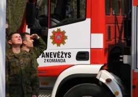 KASP Panevėžio rinktinės kariai mokėsi reaguoti į  gaisro pavojų  - 1