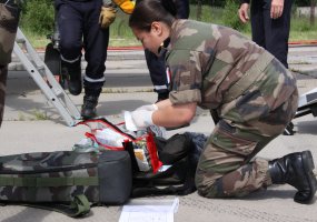 Per pratybas Aviacijos bazėje buvo tobulinami tarnybų veiksmai aviacinio incidento metu  - 3