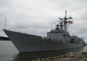U.S. warship moored at Klaipėda harbour  - 1