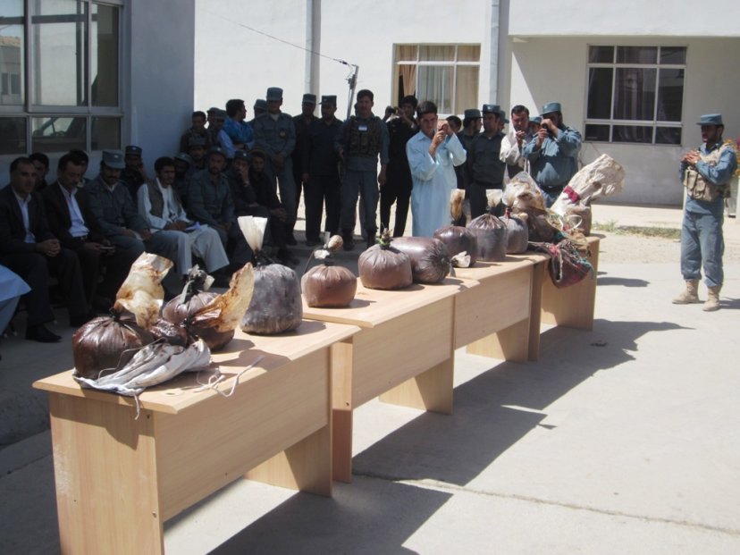 A largest ever drug batch intercepted in Ghor province
