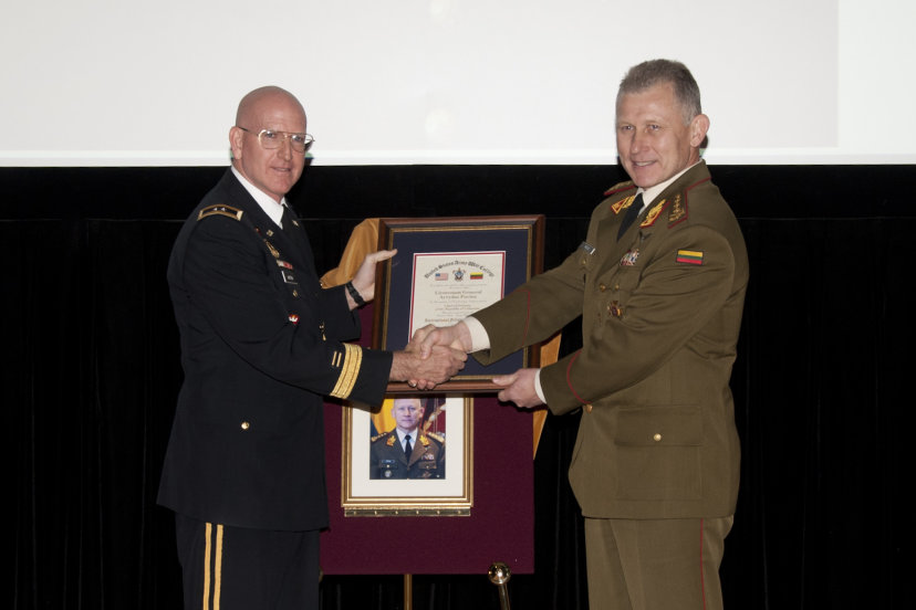 Chief of Defence of Lithuania Lt Gen A.Pocius was inducted into the United States Army War...