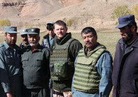 Lietuvos kariai drauge su Goro provincijos saugumo pajėgų atstovais lankėsi atokiame Goro... - 1