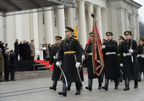 Lietuvos kariuomenės dienos proga Vilniaus Katedros aikštėje vyko iškilminga karių rikiuotė  - 1