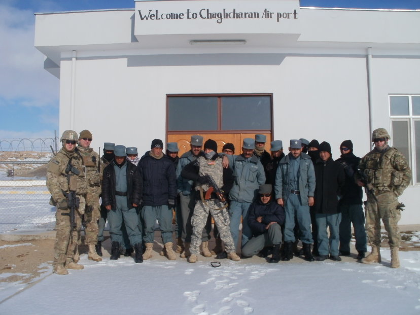 The first Chaghcharan Airfield Protection Team formed by local policemen 
