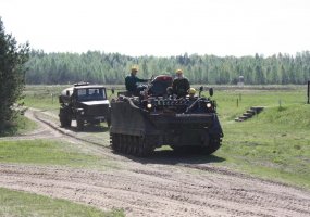 Lietuvos kariuomenės mokyklos Kazlų Rūdos poligone - bendros gaisrų gesinimo pratybos „Poligonas... - 1