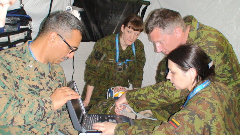 U.S. and Lithuanian military medical personnel shared experience in BALTOPS 2012 