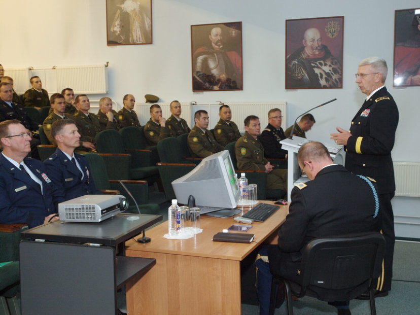 Lietuvos karo akademijoje - JAV Pensilvanijos nacionalinės gvardijos delegacija