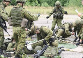  Karaliaus Mindaugo bataliono padalinių skyriai varžėsi už teisę vadintis geriausiu batalione - 5