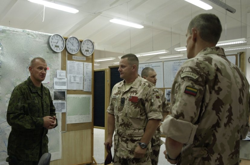Sausumos pajėgų vadas stebėjo PAG-16 štabo pasirengimą misijai