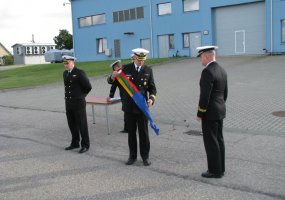Karo laivų flotilėje vyko patrulinio laivo P32 ,,Sėlis“ vadų pasikeitimo ceremonija - 2