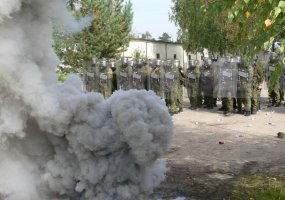 Pre-deployment training of the new rotation of Chaghcharan Provincial Reconstruction Team is... - 2