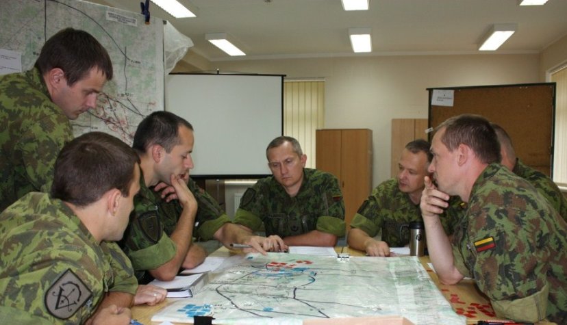 Vaidoto batalione vyko štabo ir kuopų valdymo grupių mokymai „Juodas mėnulis 2012“
