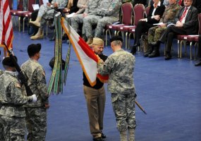 Commander of the Lithuanian Land Force Maj Gen Almantas Leika attended change of command ceremony... - 2