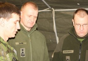 Panevėžio rajone Mindaugo ir Birutės batalionų štabai treniruojasi planuoti gynybos operacijas - 1