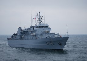 Karinių jūrų pajėgų Karo laivų flotilėje vyko aprūpinimo laivo N42 „Jotvingis“ vadų pasikeitimo... - 3