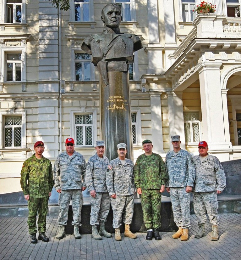 Sergeant major-level delegation of the Pennsylvania National Guard in Lithuania explore...