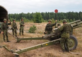 105 mm haubicos M50 skyriaus karių rengimas Sausumos pajėgų Juozo Lukšos mokymo centre  - 2