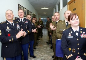 Sausumos pajėgų štabe lankėsi Jungtinių Amerikos Valstijų Pensilvanijos nacionalinės gvardijos... - 4