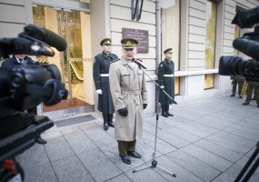 Pastatas Gedimino prospekte Vilniuje primins apie Lietuvos kariuomenės atkūrimą - 2