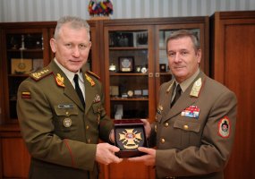 Vice Minister of National Defence A. Valys and Chief of Defence of Lithuania Lieutenant General... - 2