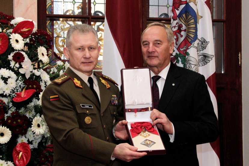 State award of Latvia bestowed on the Chief of Defence of Lithuania