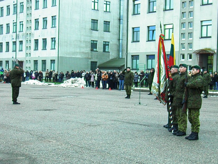 Priesaikos ceremonija Jonušo Radvilos mokomajame pulke