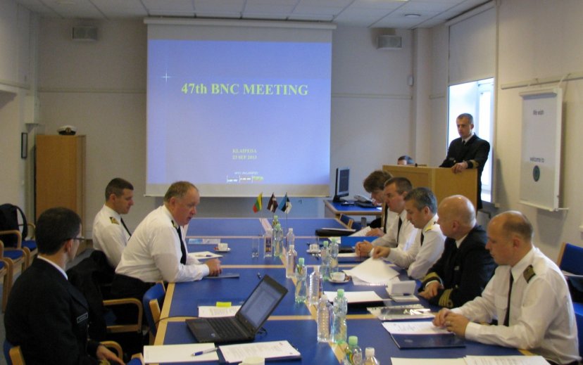 Rear Admiral K. Macijauskas take part in a Baltic naval forces commanders meeting 
