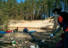 Aukštaitijoje “LKA keliautojų klubo” nariai išvalė apie 70 km upių ruožo - 1