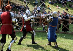 Powerful strokes of an ancient-style saber earned a 27 years old Lithuanian knight the saber of... - 2