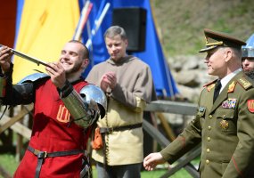 Powerful strokes of an ancient-style saber earned a 27 years old Lithuanian knight the saber of... - 5