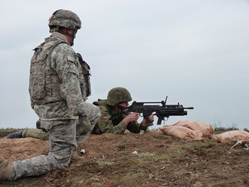 Personnel of MIB Iron Wolf and U.S. paratroopers attended joint live-fire exercise 