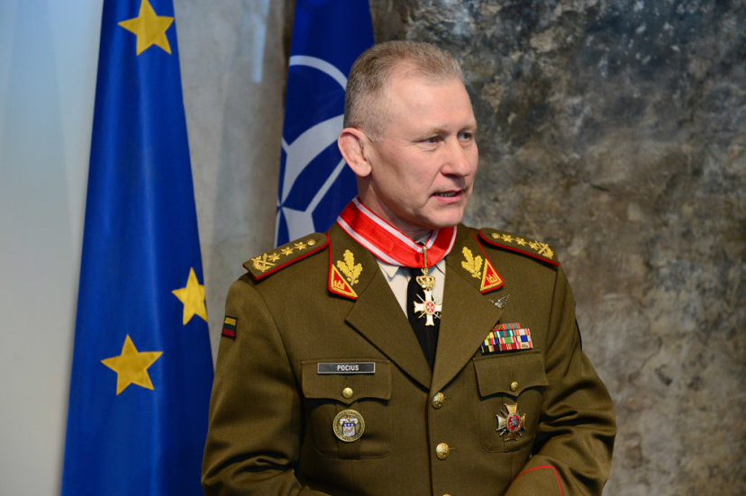 Grand Officer Cross with Swords pro Merito Melitensi awarded to Chief of Defence of Lithuania 