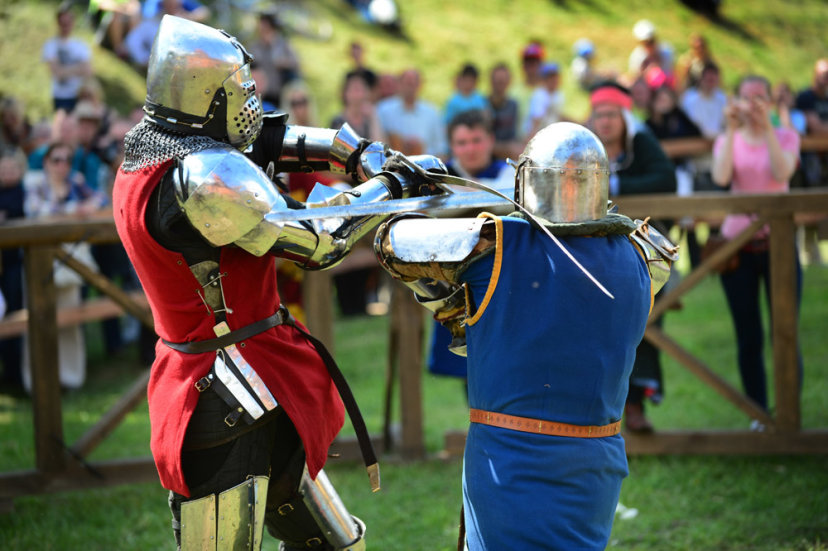 Powerful strokes of an ancient-style saber earned a 27 years old Lithuanian knight the saber of...