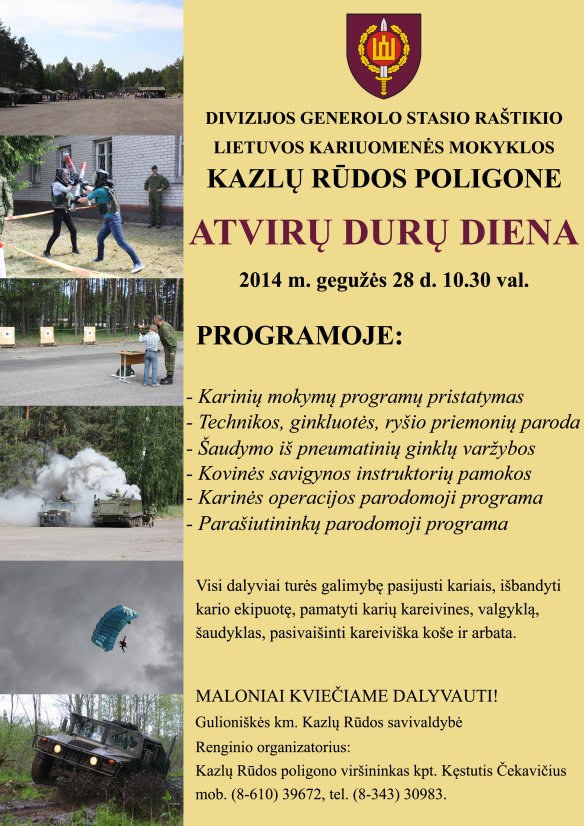 Brigados  generolo Kazio Veverskio poligonas kviečia į atvirų durų dieną