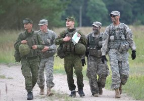 Dragūnų ir JAV karių pratybas stebėjo Sausumos pajėgų vadas - 1